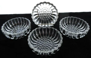 Jeannette Glass 4 Clear National 4 1/2" Berry Dessert Bowls - Picture 1 of 6