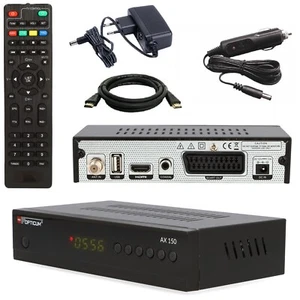 Camping HD SAT Receiver Opticum AX 150 Digital 230V & 12V SCART HDMI USB HDTV - Bild 1 von 7