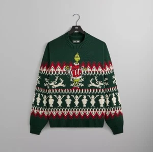 Suéter Cuello Redondo Kith for the Grinch Christmas Fair Isle Lewis - Talla S NUEVO - Imagen 1 de 5