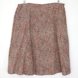 Jaclyn Smith Animal Print Midi Skirt Size 1X Side Zip Pockets Side Elastic Waist - Picture 1 of 14