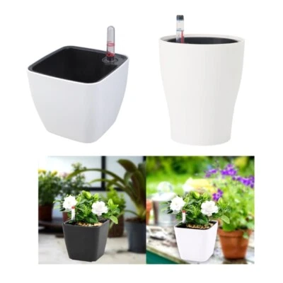 Self Watering Flowerpot Lazy Desktop Rectangular Square Plant Flower - Image 1 of 4