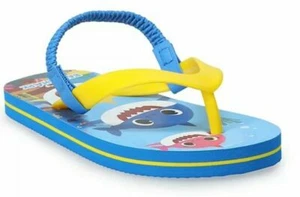 Baby Shark Flip Flops Sandals Shoes Toddler Girl or Boy Size S 5-6 NEW - Picture 1 of 3