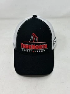 NWOT True North Hockey TNH Canada Trucker 3D Logo Hat Black & Gray Snapback Mesh - Picture 1 of 8