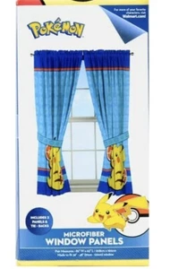 Pokemon Electric Ignite⚡️Kids Room Window Curtains Panels Set 82 in Wx 63 In H - Picture 1 of 3