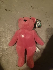 Salvinos Bamm Beanos 1998 Bear Jones Bean Bag Plush 10 Mauve - Picture 1 of 4