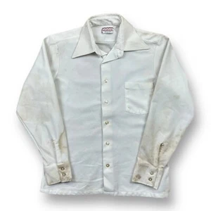 Vintage 50s McGregor Button Up Shirt Men’s Medium Sanforized Union Made Disco - Picture 1 of 6