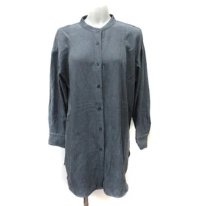 Comsime COMME CA ISM Shirt Dress Mini Band Collar Long Sleeve 7 S Gray YI Used c - Picture 1 of 6
