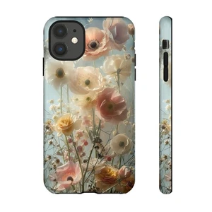 Floral Phone Case, Elegant 3D Flower Design, Tough Case for iPhone, Gift for Her - Picture 1 of 265