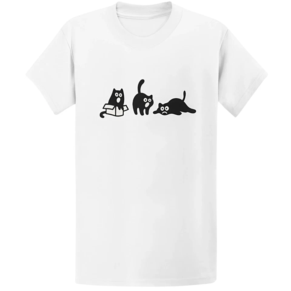 Camiseta Gildan 5000 Black Cat If I Fits I Sits - Camiseta Divertida Gato Mamá Regalo Foto 1 de 4