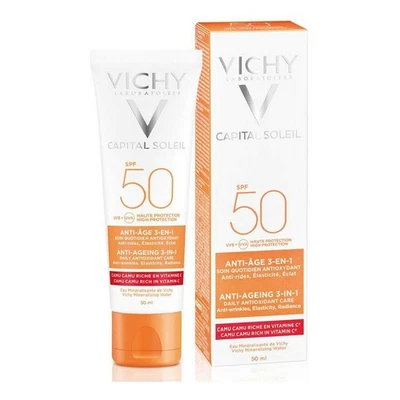 Protezione Solare Viso Vichy VCH00115 Spf 50 50 ml 3 in 1 Antietà - Immagine 1 di 3