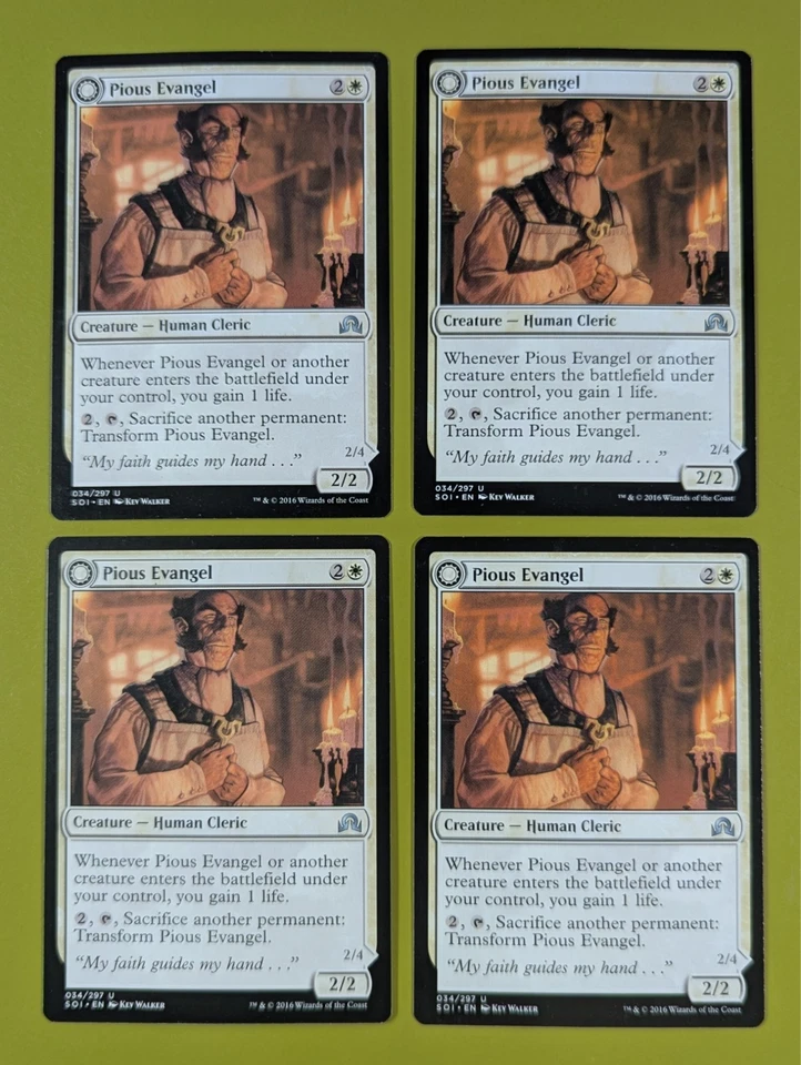 Pious Evangel x4 Shadows over Innistrad 4x Magic the Gathering MTG - Image 1 of 1