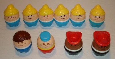 Lote De Colección De 10 Little Tikes Toddle Tots Weeble Wobble Chunky People Foto 1 de 4