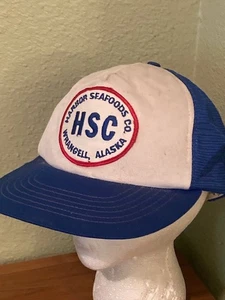 Sombrero estilo camionero Snapback Harbor Seafood Co, Wrangell, Alaska de colección - Imagen 1 de 8