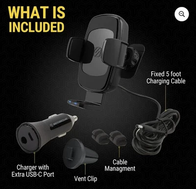 Scosche Wireless Fast Charging Universal Vent Mount - Image 1 of 3