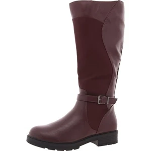 Easy Street Womens Red Double Zipper Knee-High Boots 8.5 Medium (B,M) BHFO 6343 - Picture 1 of 2