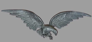 Vtg Federal American Eagle Cast Aluminum Metal Wall Decor Korea MCM 1940s-1950 - Picture 1 of 2