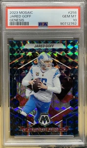 2023 Panini Mosaic Jared Goff Psa 10 Genesis Sp 258 National Pride Lions Card - Picture 1 of 2