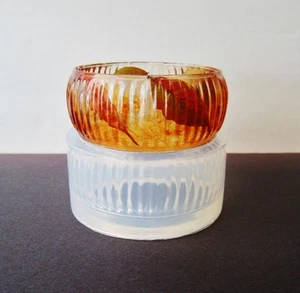 CLEAR SILICONE MOLD, (MB057) RIBBED BANGLE BRACELET  - Picture 1 of 7