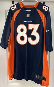 Nike NFL On Field Denver Broncos Jersey Wes Welker #83 Adult Size XL Orange Blue - Picture 1 of 4