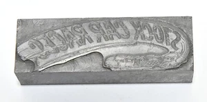 VINTAGE STOCK CAR RACING PRINTING BLOCK SOLID LEAD - Picture 1 of 5