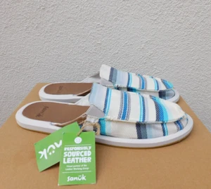SANUK YOU GOT MY BACK BLANKET BLUE SADDLE SIDEWALK SURFER SHOES, US 11/ 42 ~NWT - Picture 1 of 5