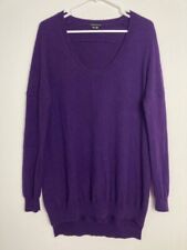 Theory Sweater Womens Medium Zaylee Cashmere 100% Scoop Neck Drop Shoulders