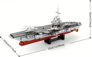 BRAND NEW Aircraft Carrier Building Blocks Set! Military Warship Boat Navy Ship - Picture 1 of 4