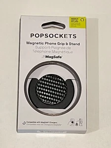 PopSockets Magnetic MagSafe Phone Grip & Stand for iPhone - Carbonite Weave - Picture 1 of 2
