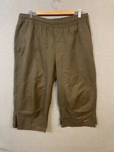 Nike Mens Large Brown Vintage Draw String Swoosh 3/4 Pants - Picture 1 of 9