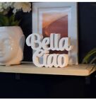 White, Aesthetic table decor for home or office, desk or Shelf. (Bella Ciao)