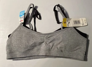 Hanes Girl Pull Over Seamless Wire Free Gray/Black 2-Pack Size Small - Picture 1 of 5