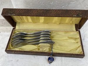 Set of 5 Stainless Steel cake forks in original Pre WWII Box FRIBAL Solingen - Picture 1 of 5