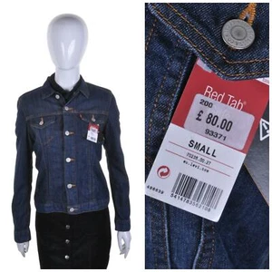 Levis Etiqueta Roja Vintage 90s Chaqueta Denim S 10-10 Nuevo con Etiqueta - Imagen 1 de 10