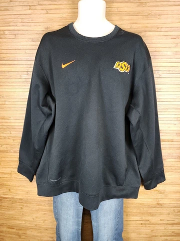 Nike Therma-Fit Black OSU Oklahoma State University Cowboys Sweatshirt Mens 3XL Cover