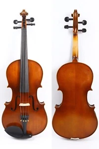 Viola de 4 cuerdas de 16 pulgadas Viola natural marrón arce abeto cuerpo de madera accesorios de ébano - Imagen 1 de 8