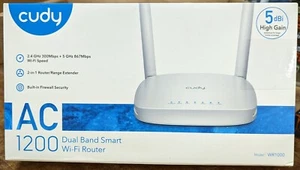 Router Wi-Fi - CUDY - WR1000 AC1200 Dual Band Smart 5dBi ad alto guadagno 5 GHz ~ NUOVO - Foto 1 di 6
