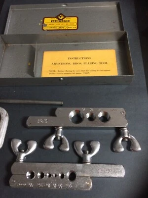 Vintage Armstrong Bros Flaring Tool Set No 7080 In Original Metal Case-COMPLETE - Image 1 of 4