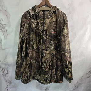 Mossy Oak Jacket Mens Large Camo Break Up Country Wood Coat Scent Factor Hood - Picture 1 of 15