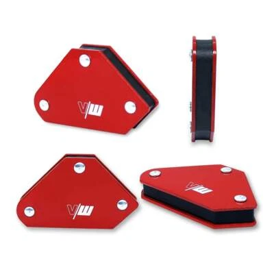 VECTOR WELDING Schweißmagnet Set 4 Stück Mini Schweißwinkel Magnetwinkel zubehör Haftkraft 4kg