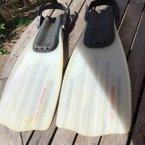 MARES Power Plana Small White DIVING FINS Open Heel SCUBA Snorkeling Italy - Imagen 1 de 10