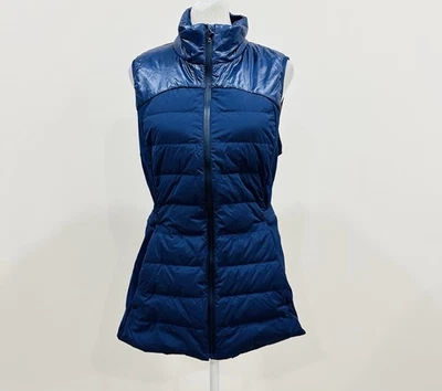 Nuevo sin etiquetas Chaleco Lululemon Down For It All Brilla en Noche Azul Mar Mujeres Talla 12 Foto 1 de 4