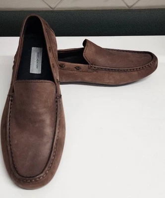 Marc New York Andrew Marc mens sz 11 brown soft leather loafers heel protector  - Image 1 of 4