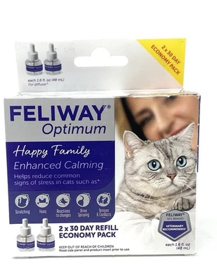 Feliway Optimum Happy Family Enhanced Calming 2X30 day Refill
