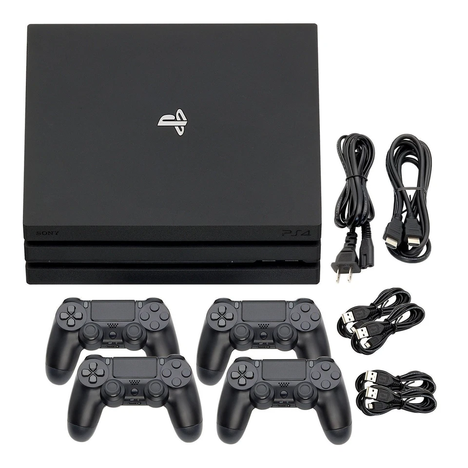 Consola PlayStation 4 PS4 500 GB a 1 TB + 1-4 controladores Voomwa + vendedor de EE. UU. Foto 1 de 1