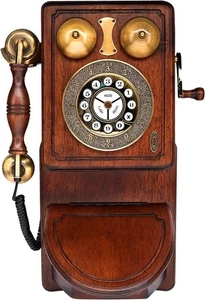 Téléphone à fil vintage Pyle design rétro fixe tonalité/impulsion de téléphone - Photo 1/7