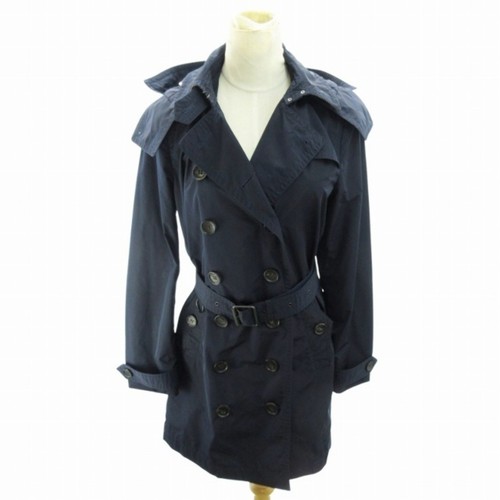 Burberry Trench Coat Primaverile Foderato Nova Check Cintura Media Lunghezza UK10 Navy U