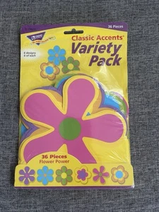 Trend Classic Accents Flower Power 36 Pieces 6 Each Of 6 Designs 6 in - Picture 1 of 4