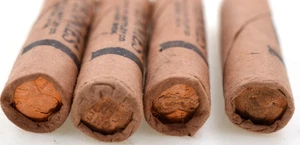 4 Original Bank Rolls 1954-D Lincoln Cents BU 200 COINS! - Picture 1 of 4