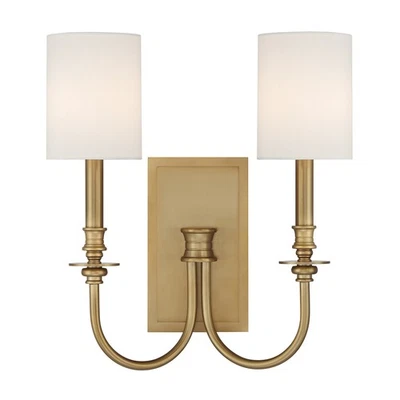 Crystorama Lighting Group LLO-482 Lloyd 2 luces 16" de alto pared - latón Foto 1 de 4