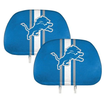 Cubiertas de reposacabezas con licencia de Detroit Lions NFL - Juego de 2 - Cubierta de asiento de auto regalo *NUEVO* Foto 1 de 4